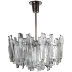 Kalmar Glass and Nickel Chandelier, Circa 1960 5