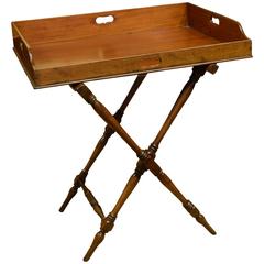 Antique Mahogany Butlers Tray on Stand