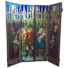 Religious Stain Glass "The Flight to Egypt"