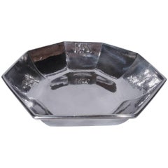 Kalo Hand-Hammered Sterling Silver Art Deco Bowl