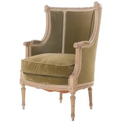 French 19th Century Louis XVI Painted Bergère