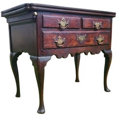 Antique George II Mid-18th Century Oak Side Table/Tea Table