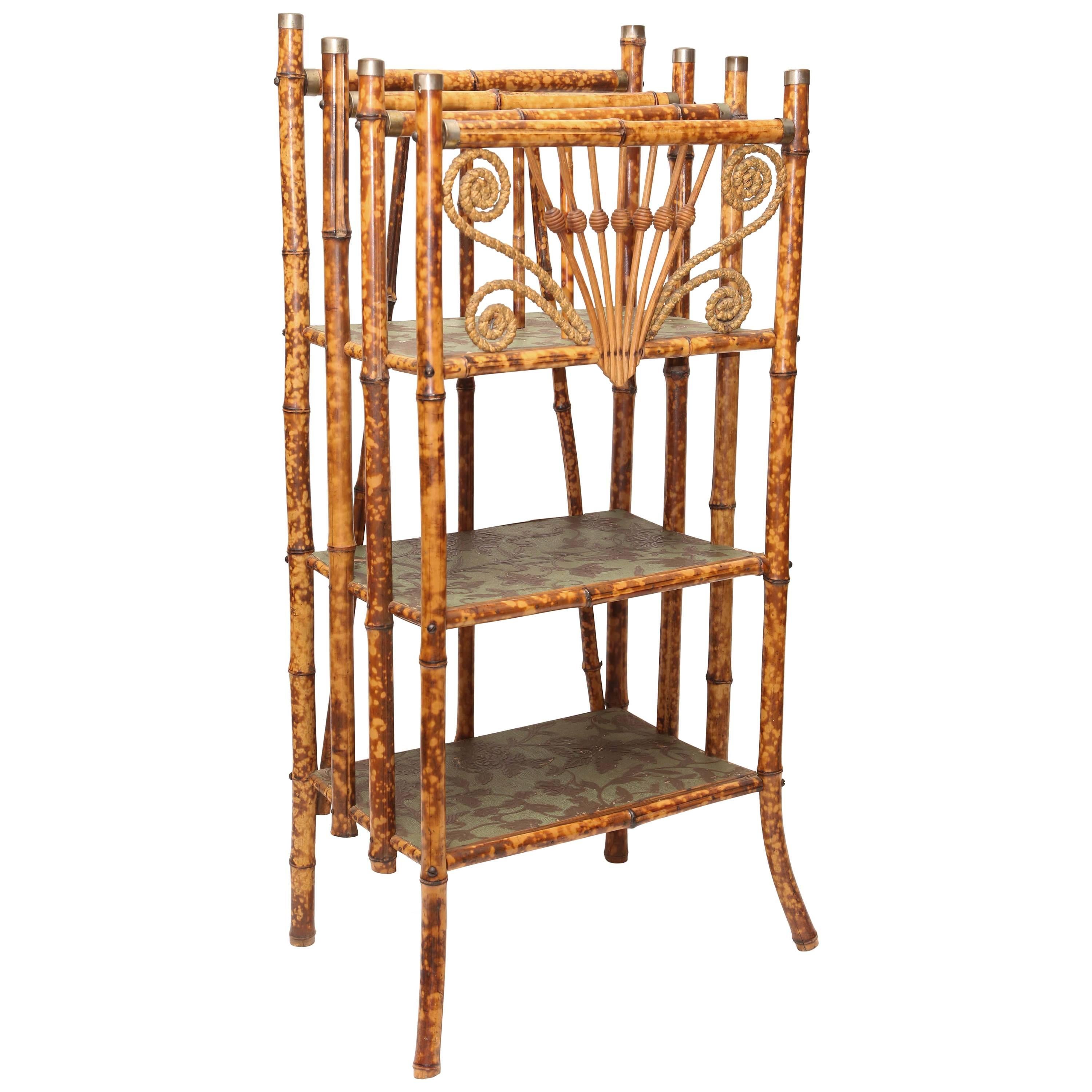 19th Century English Bamboo Canterbury Magazine Rack For Sale