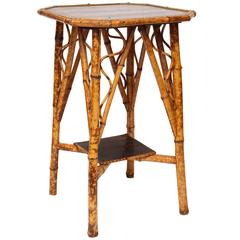 Fine 19th Century English Bamboo Lacquer Side Table