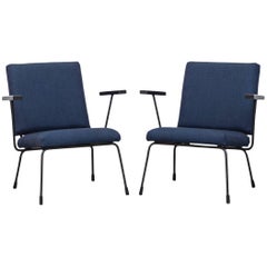Pair of Wim Rietveld 1401 Lounge Chairs for Gispen