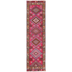 Tribal Antique Turkish Kırşehir Runner Rug. Size: 3 ft 3 in x 12 ft