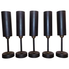 Suite of Five Italian Adjustable Wall or Ceiling Light, circa 1960