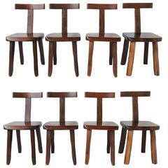 Set of Eight Walnut Chairs by Olavi Hanninen