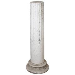 18th Century Cared White Marble Garden Pedestal 2