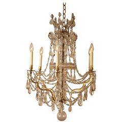 French Early 20th Century Crystal Chandelier by Maison Baguès