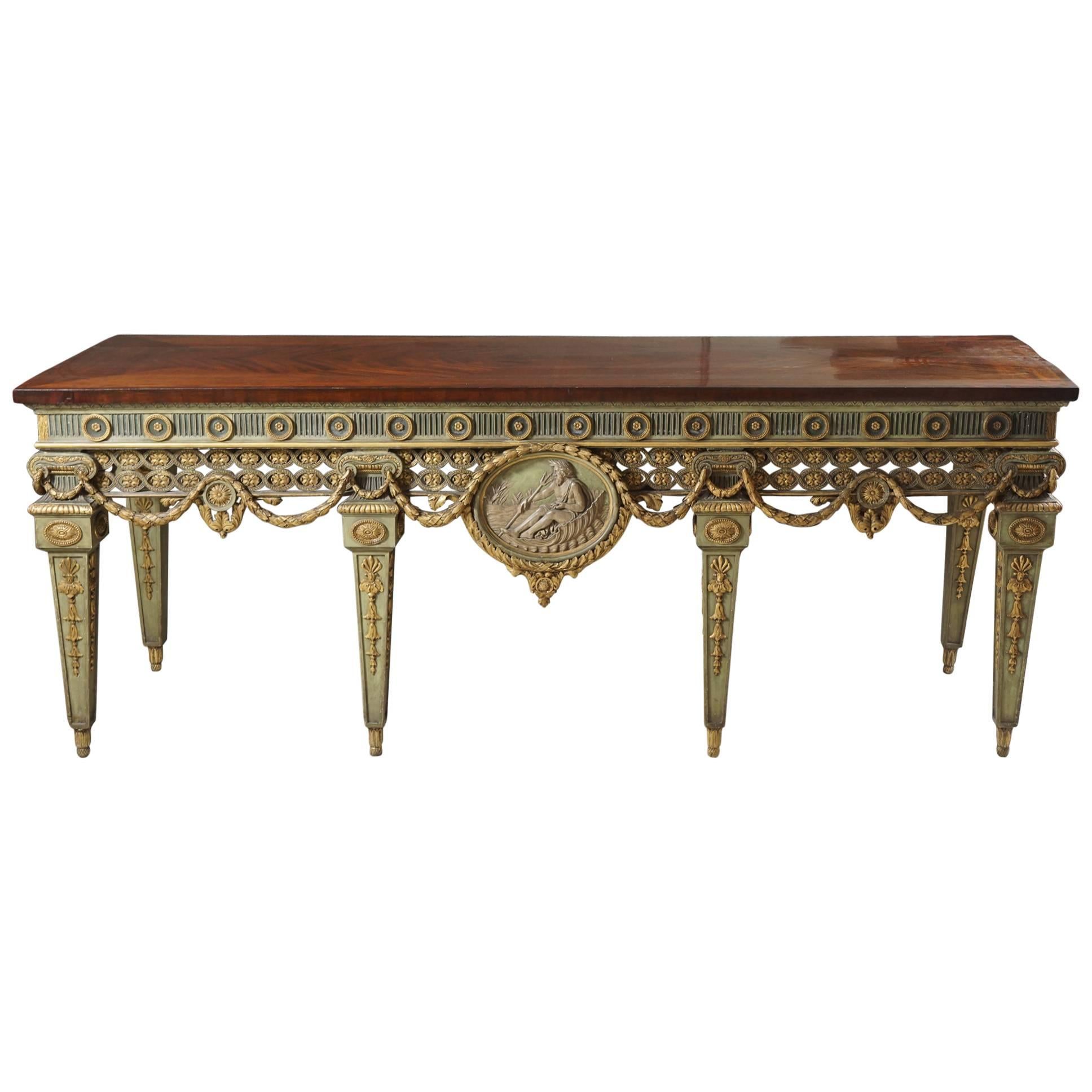 Grande et importante table console de style Louis XVI de Blairsden House en vente