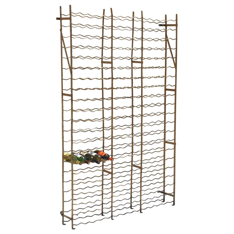 Extra Large French Steel Wine Crate or Mountable Cage For Sale at 1stdibs