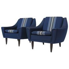 Danish Upholstered Lounge Chairs