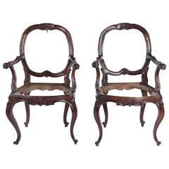 Pair of 18th Century Italian Rococo Armchairs 11