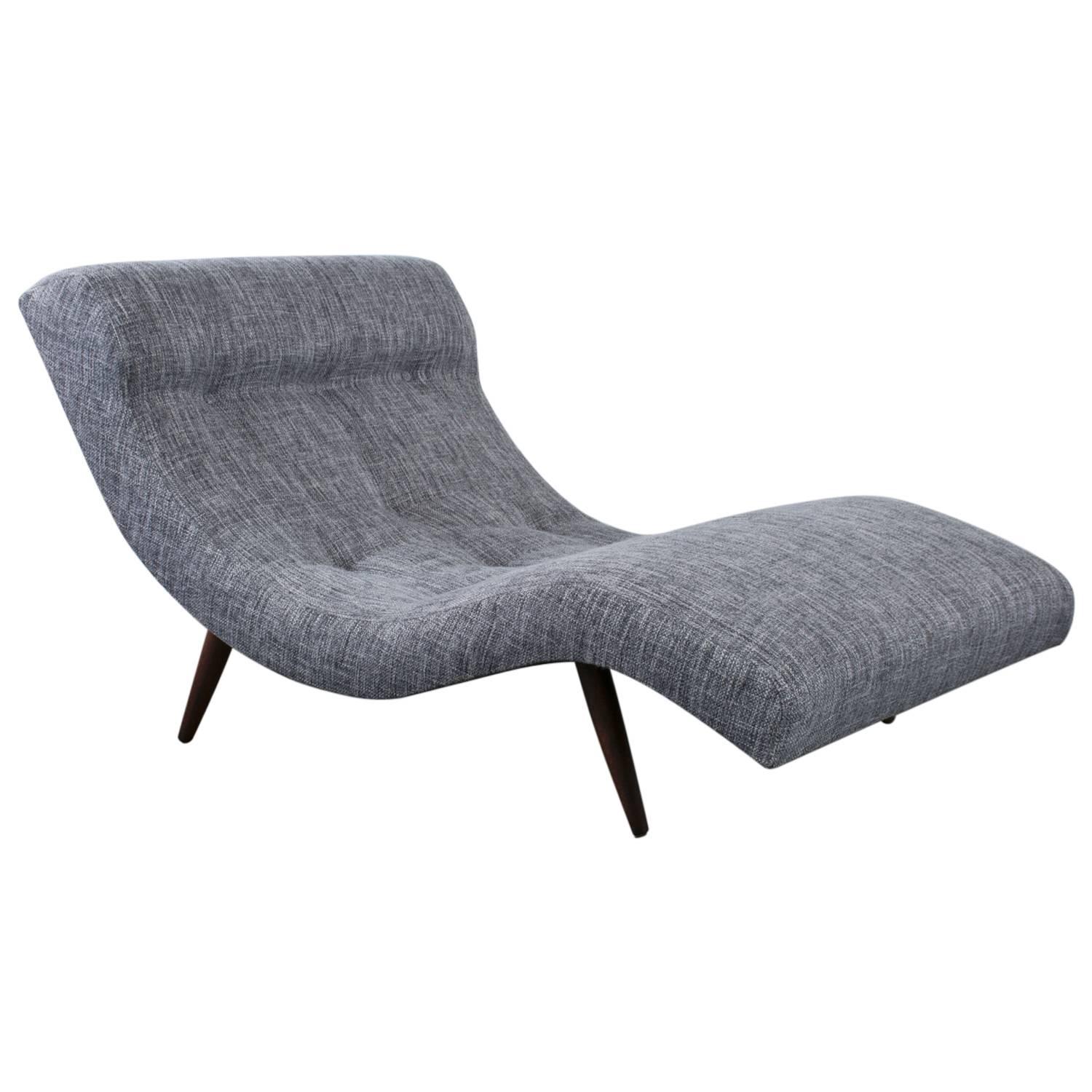 Vintage Mid-Century Grey Chaise Longue by Adrian Pearsall for Craft Associates