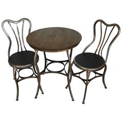 Toledo Bistro Cafe Set of Two Chairs and Table