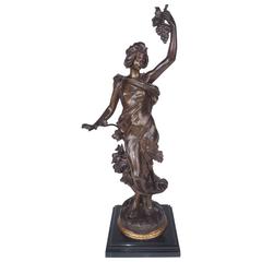 "Automne" French Bronzed Spelter Figure, circa 1900
