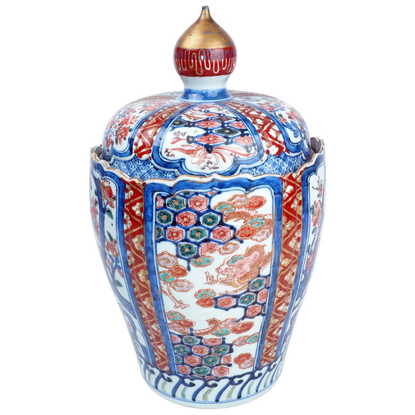 Japanese Imari Porcelain Vase For Sale