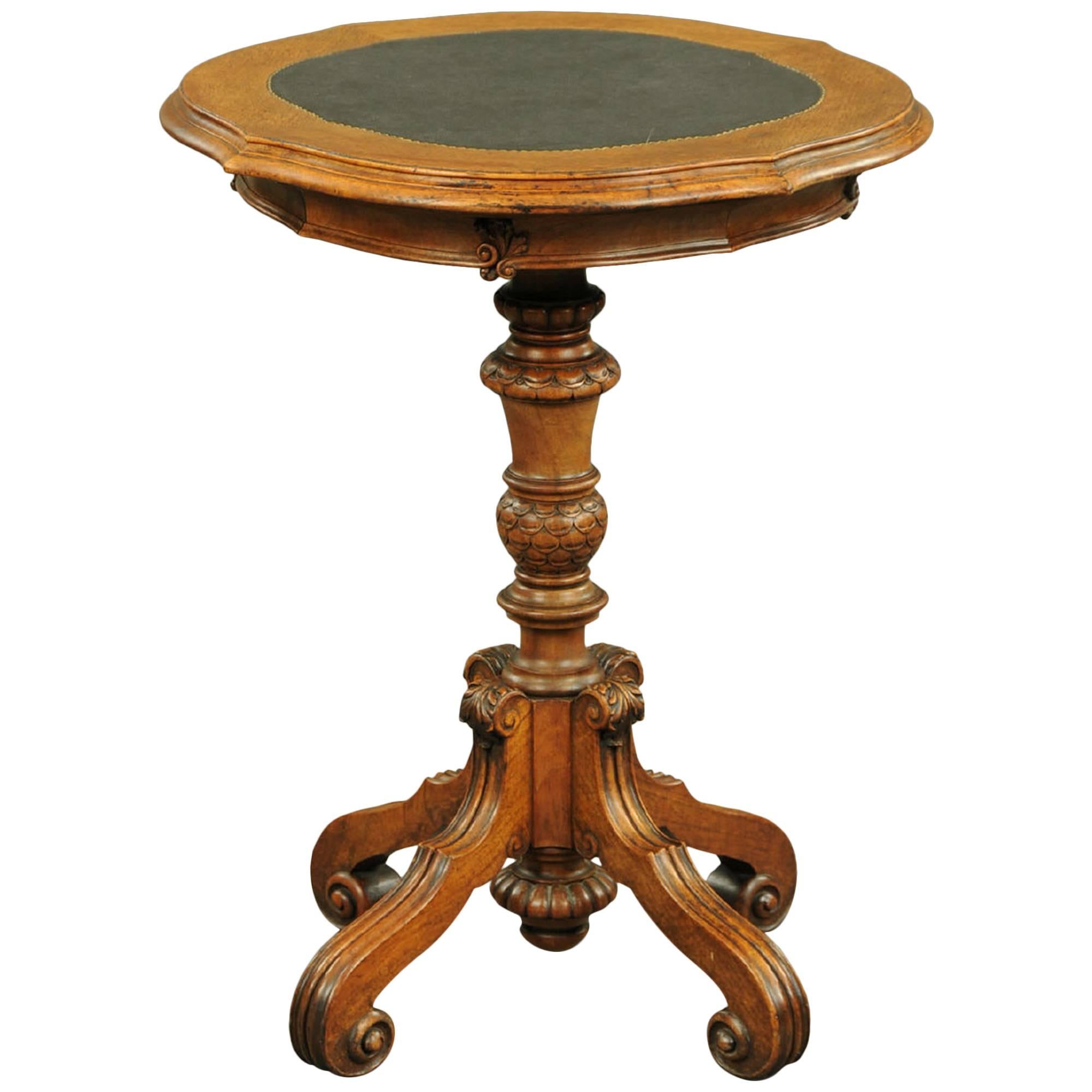 French Mid-19th Century Walnut Occasional Side Table