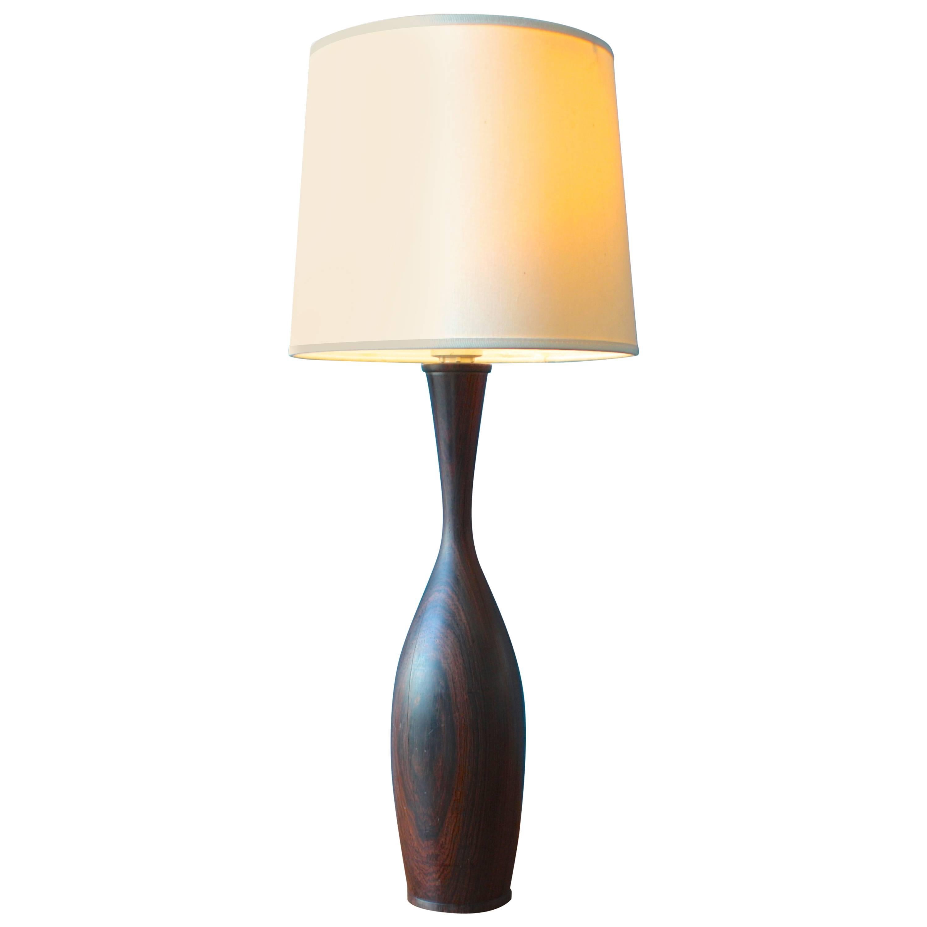 Danish Rosewood Table Lamp, 1960s