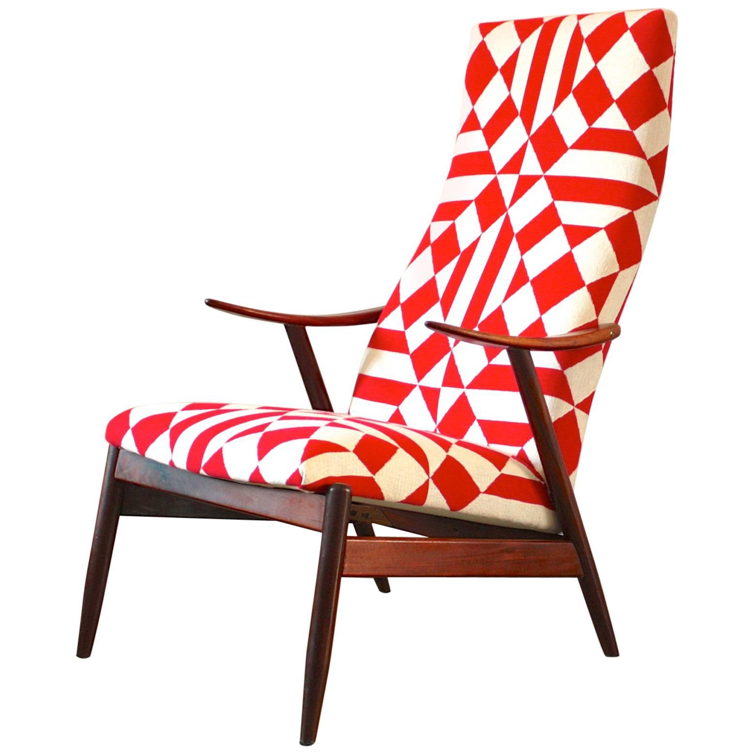 Vintage Danish High Back Lounge Chair