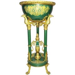 Fine French 19th Century Napoleon III Gilt Bronze-Mounted Porcelain Planter 7