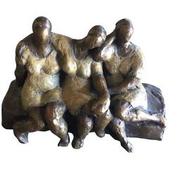 "Friends" Painted Bronze by Nnamdi Okonkwo