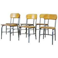 Set of Ten Industrial Heywood-Wakefield Chairs