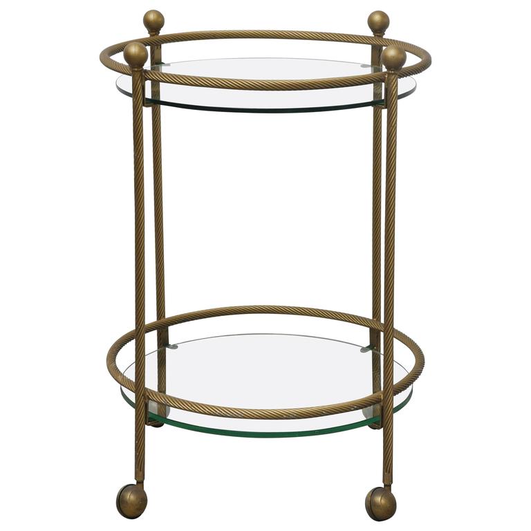 Vintage Brass Bar Cart on Wheels at 1stDibs brass bar cart vintage