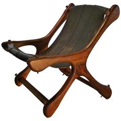 Vintage Craftsman Style Mexican Modernist 'Slouch Chair' Design by Don Shoemaker, USA