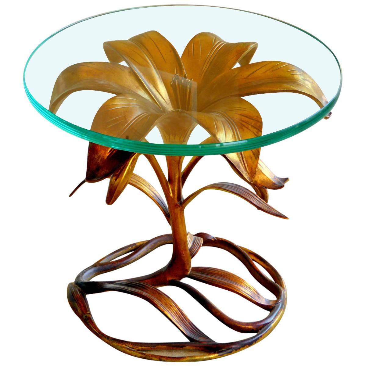 Arthur Court Style Lily Table For Sale