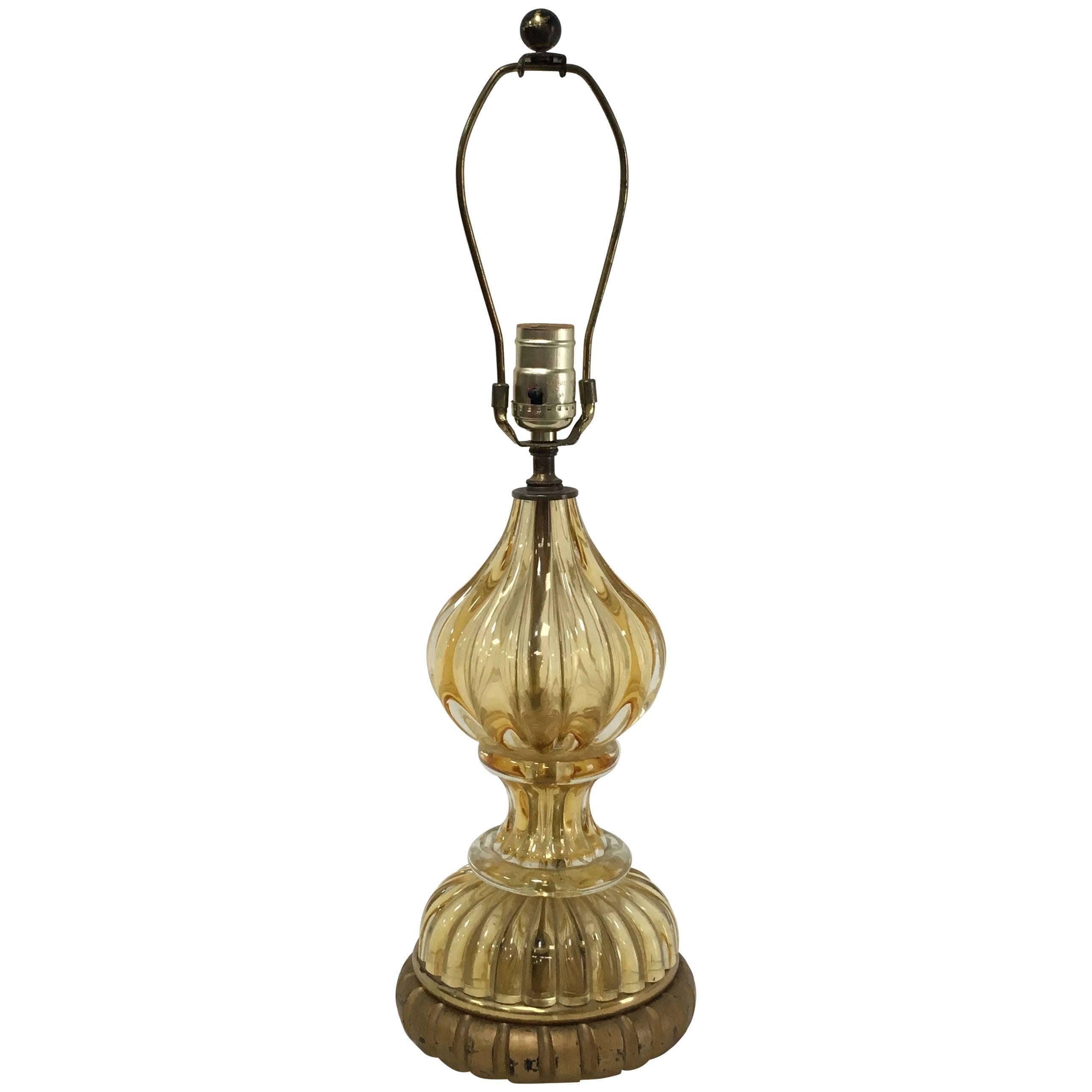 Gold Murano Table Lamp