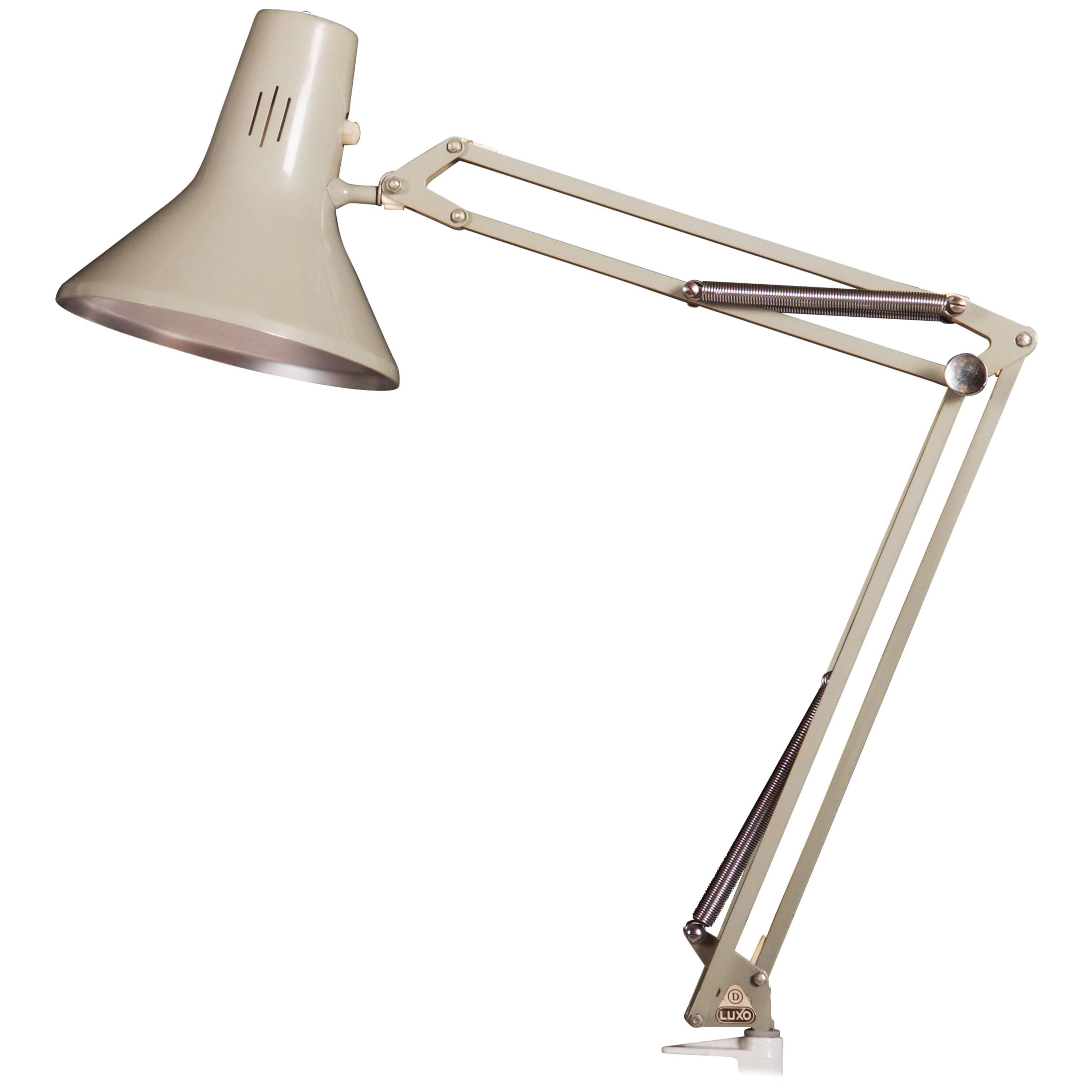 Piccola lampada da tavolo grigia da Luxo in vendita