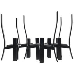 Set of Six Golem Chairs 1969 by Vico Magistretti for Poggi 1
