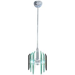 smoke glass chandelier Fontana Arte Style Smoked Glass Chandelier