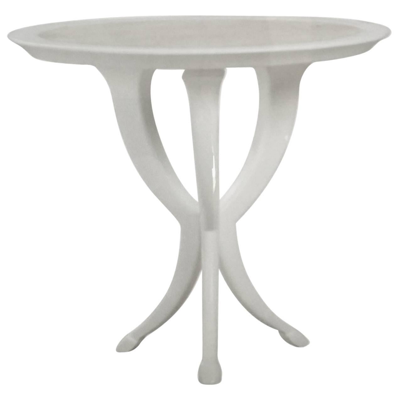 Pimlico End Table by Ferrell & Mittman with Calf Skin Top For Sale