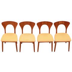 Quatre chaises en teck de Niels Koefoed pour Koefoed Hornslet