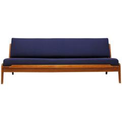 Royal Blue Teak Daybed by Arne Wahl Iversen for Komfort, Denmark, 1960s