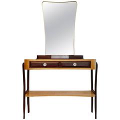 Console Table and Mirror in the Manner of Gio Ponti