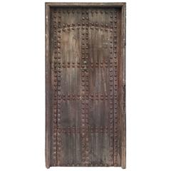 Very Decorative 19th Century Hand-Carved, Hardwood Indian Door