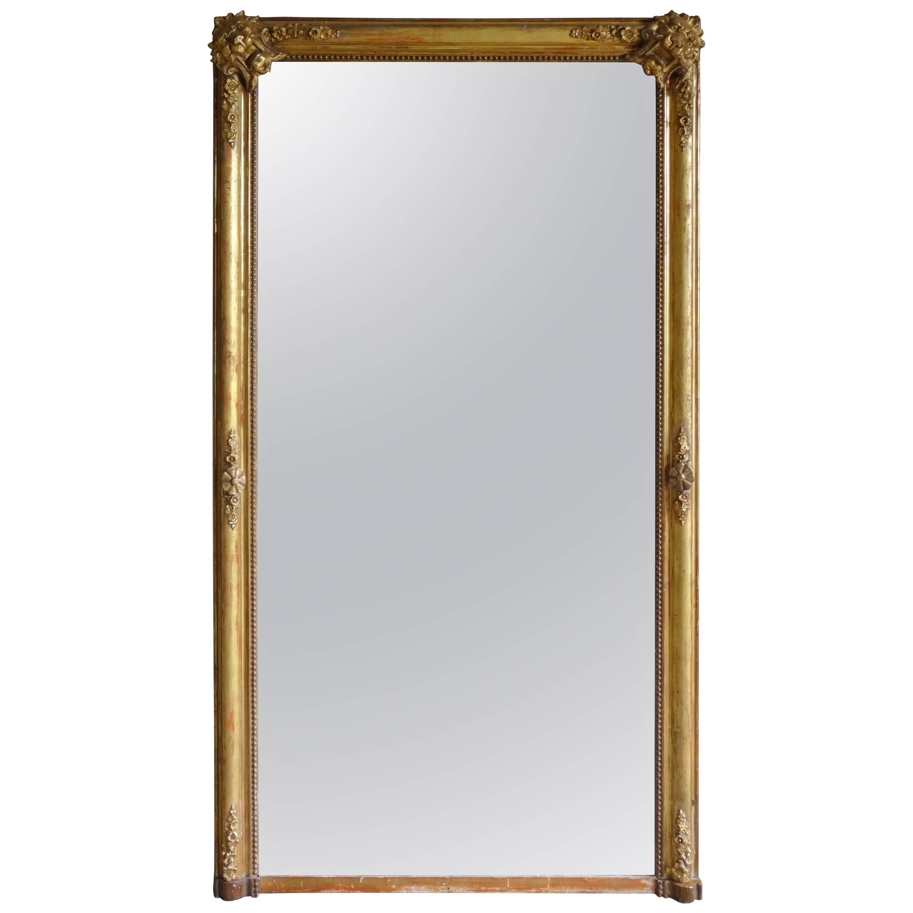 19th Century French Regency Style Antique Mirror For Sale