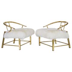 Pair of Brass Chairs by Mastercraft