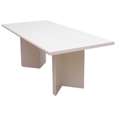 Rare table à manger blanche Kazuhide Takahama "Olinto":: Italie:: 1965 pour B&B Italia