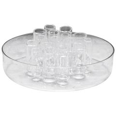 Unique Murano Glass Bowl with Pique Fleur by Barbini