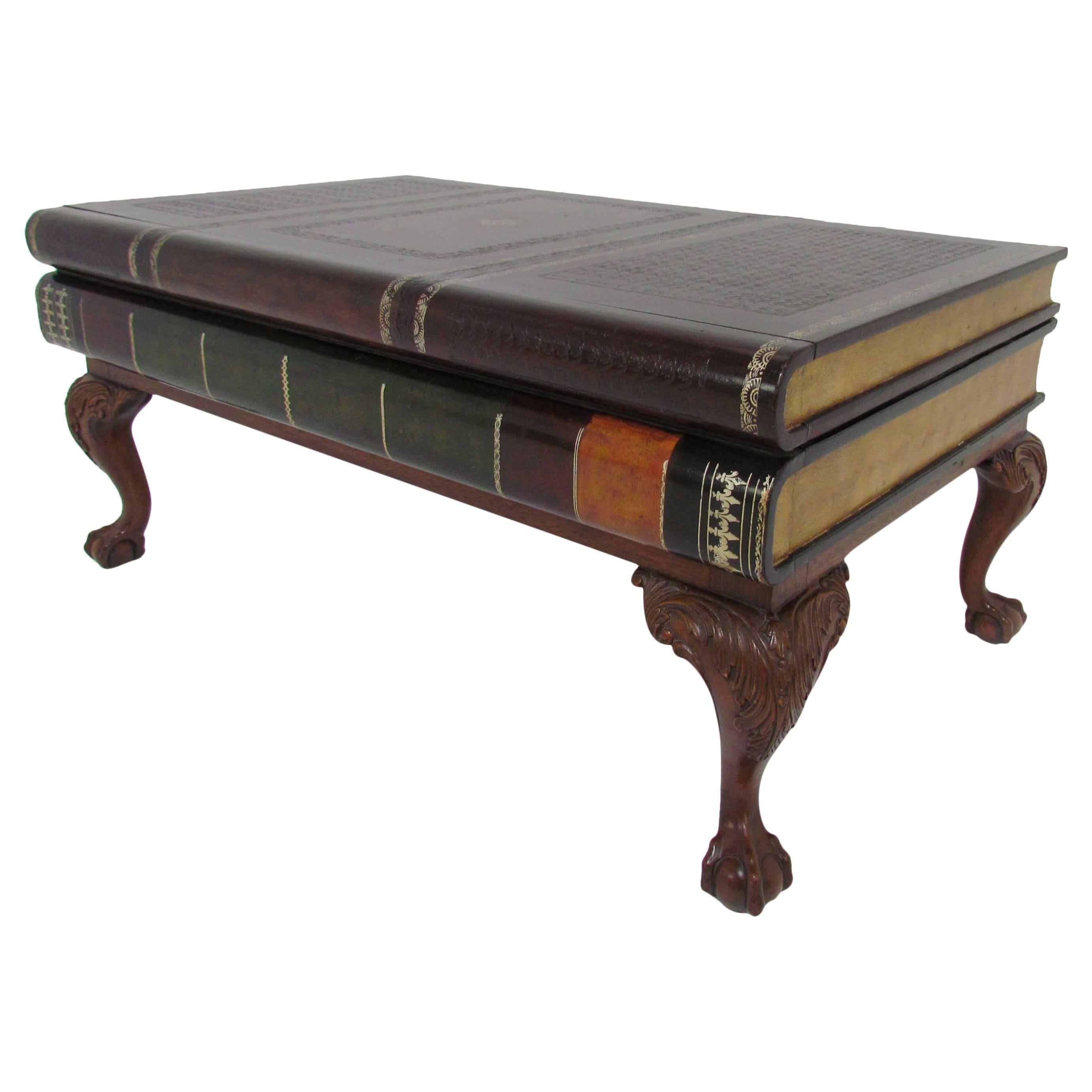 Maitland-Smith Stacked Leather Book-Form Coffee Table