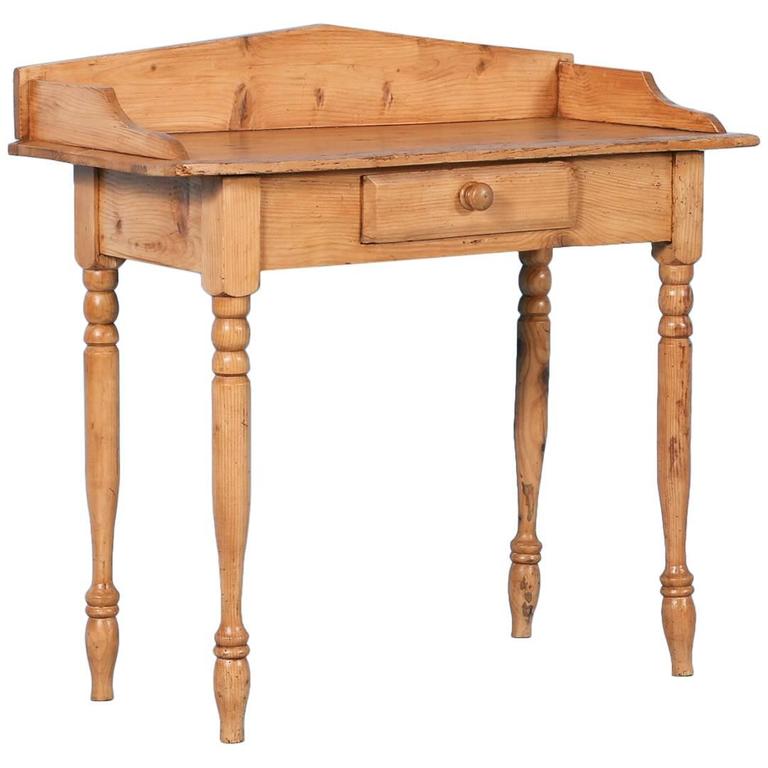 Antique Pine Side Table or Small Desk from Denmark, circa 1880 at 1stDibs
