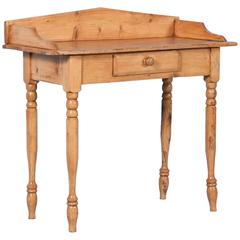 Antique Pine Side Table or Small Desk from Denmark, circa 1880