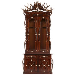 Black Forest, German or Austrian, Two-Piece Gun Cabinet