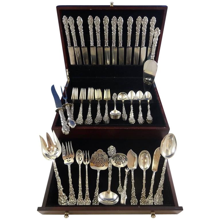 Versailles by Gorham Sterling Silver Flatware Service for 12 Set 75 Pieces  at 1stDibs