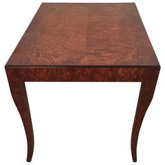 Vintage William Switzer Burled Maple Biedermeier Side Table